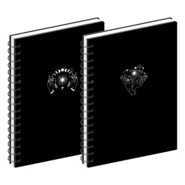 MGGAO 2 Pack Spiral Notebook, A4 Aesthetic Notebooks for Women, College Ruled Notebook, 160 Pages, Office School Supplies Gifts