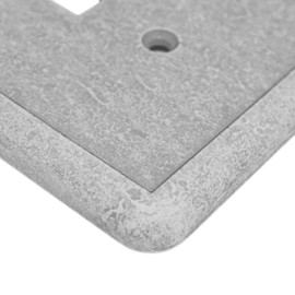 Single Toggle - Gray Light Switch Cover Cast Stone Tumbled Textured Outlet Cover Wall Plate