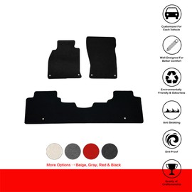 Floor Mats Compatible with 11-13 Infiniti M37, Black Nylon Flooring Protection Interior Carpets by IKON MOTORSPORTS, 2012