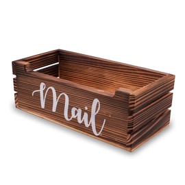 Rustic Wood Tabletop Mail Holder Box, Desktop Mail Organizer, Mail Sorter, Mail Holder, Letter Holder, Mail Storage Box