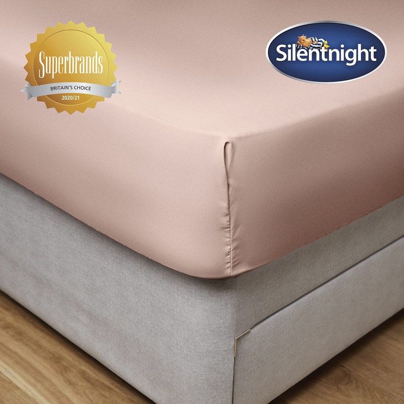Silentnight Supersoft Double Fitted Sheet - Pink Deep Fitted Bed