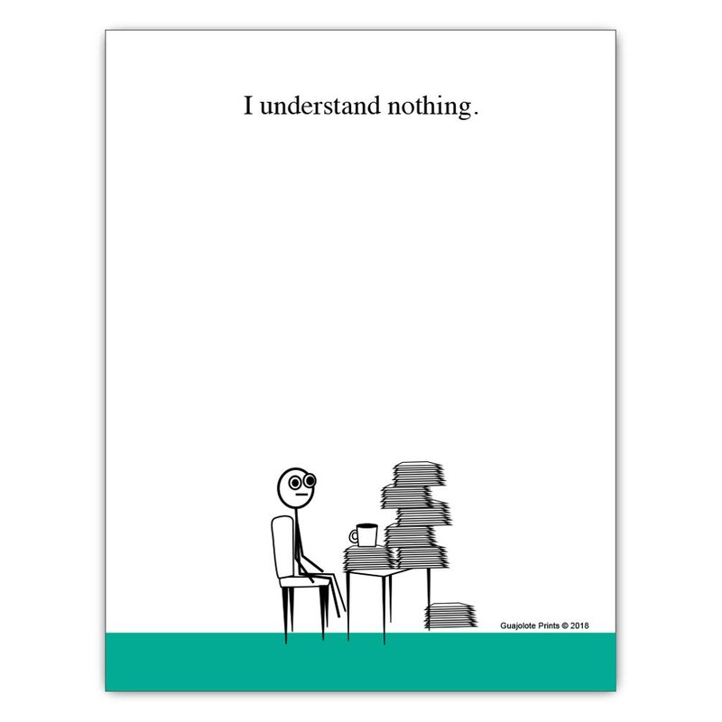 Guajolote Prints Funny Notepads (4-Pack) 4 X 5.25 inch, Humorous
