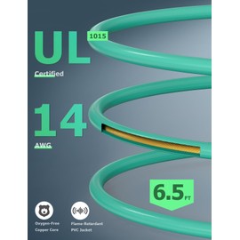 Mellbree Shielded Ethernet Patch Panel Bond Ground Extension Cord,6.5FT Grounding Wire for NEMA 5-15P 3 Prong Plug,15A/20A Outlets Plug No DIY Needed for Ethernet Bond & Ground Adapt