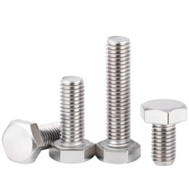 ORTAVA Pack of 25 Hexagon Bolts M8 x 16 mm, Stainless Steel A2 V2A Screws Bolts with Hexagonal Head DIN933 / ISO4017, Screws External Hex for Automobile, Machinery, Metal Construction