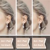 2-6CT Moissanite Hoop Earrings for Women, 6P D Color Ideal