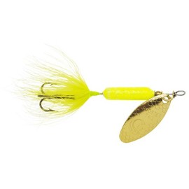Yakima Bait Wordens 208-GCHR Rooster Tail in-Line Spinner, 2 1/4", 1/8 oz, Glitter Chartreuse