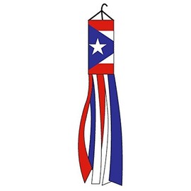Puerto Rico Polyester 60 Inch Windsock Outdoor Garden Wind Sock PR Decoration