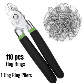 Mr. Pen Hog Ring Pliers Kit - 110 Pack 3/4" Galvanized Rings & Pliers for Fencing & Automotive Upholstery