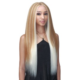 BOBBI BOSS Human Hair Blend 5 inch Deep Part HD Lace Front Wig - MBLF81 REINA (2, Dark Brown)