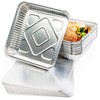 MATANA 25 Large Aluminium Trays with Lid, Aluminium Baking Mould,
