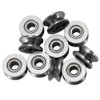 10PCS V624ZZ Miniature V Groove Pulley Steel V Guide Rail