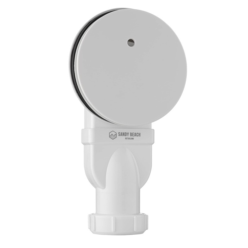 Sandy Beach White Shower Waste Trap - 90mm Shower Waste