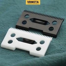 VRMETA Professional Hair Clipper Replacement Ceramic Blades, 2 Holes Precision Adjustable Hair Clipper Parts Blade for Wahl Clippers, Wahl 5-Star Senior, Magic Clip