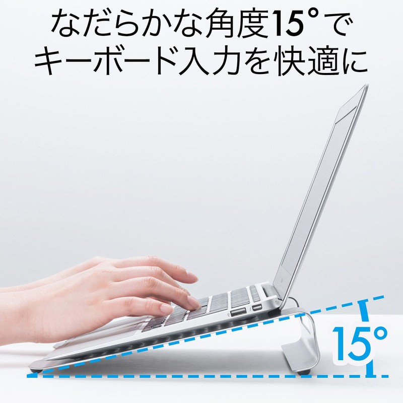 Sanwa Direct 100-CR012 Laptop Stand, Compatible with 11-15.6 Models, Steel,
