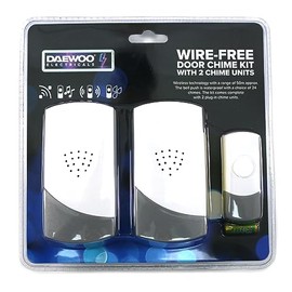 PIFCO ES187 Cordless Doorbell Chime Plug-In, White