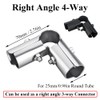 Structural Pipe Connector, Silver Right Angle 4-Way Chain Link Fence