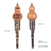 Handmade C Key Hulusi Gourd Black Bamboo Flute with Alloy,