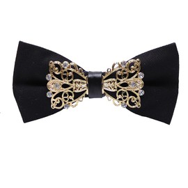 FASELE Men's Bow Tie, Stylish for Banquets, Stage, Weddings, Cost Performance, Outfit, Suit, Uniform, Korean Elegance, Wedding, Events, Groom, Stylish, Fashion, Gift, Present, black-2