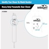 Wright Products Heavy-Duty Pneumatic Storm Door Closer – Durable, Adjustable,