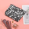 JXGZSO Funny Sewing Machine Cosmetic Bag Sew What Zipper Pouch