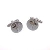 MRCUFF Cross Round Raised Pair Cufflinks in a Presentation Gift
