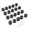 DERCLIVE 20pcs 17mm Plastic Wheel Bolt Nut Cover Caps with