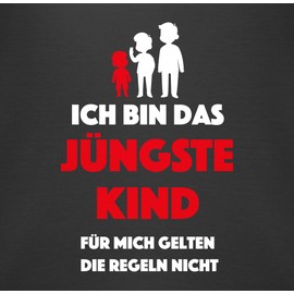 Shirtracer - Baby Bodysuit Boy Girl - Sayings - Ich bin das jüngste Kind. The rules do not apply to me, 2 Black