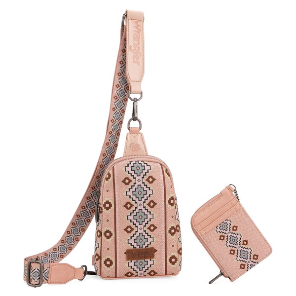 Wrangler Crossbody Bag with Card Wallet Aztec Sling Bag Purse