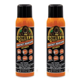 Gorilla Contact Adhesive High Strength Permanent Bond 2 Pack Low Voc Web Spray