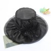 SHUERIET Women Kentucky Derby Organza Fascinator Floral Veil Mesh Sun