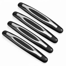 Hopzab 4 Pcs Car Door Edge Guard Strips–Anti-Scratch Bumper Protection Strips for Vehicle Front & Rear Doors,Universal Door Protectors for Cars&Trucks(Black)