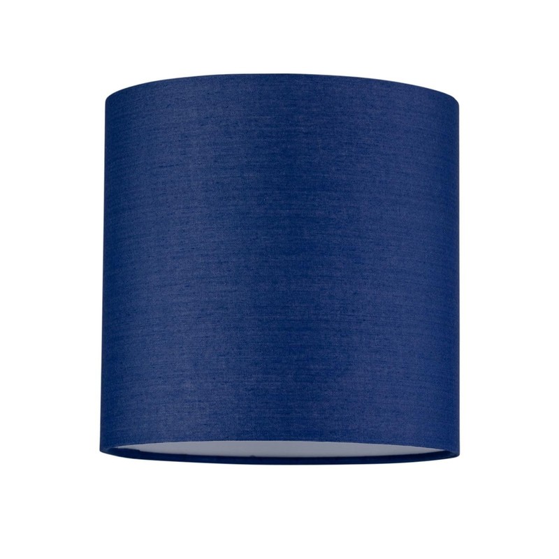 firstchoicelighting Set of 2 Navy Blue Cotton Fabric Table Lamp