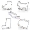 Cat Shaped Cookie Cutter Set of 5 pcs, Stainless Steel