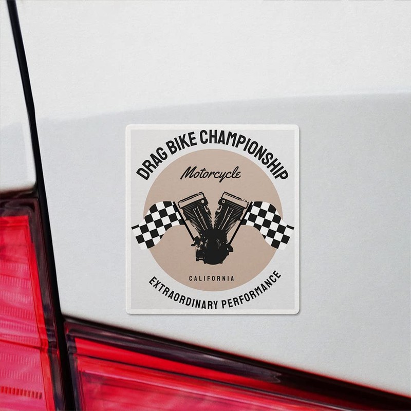 Vinyl Stickers Decals Of Drag Bike Championship - Waterproof -
