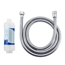 Klabb stainless steel Shower Hose With Filter Element, 59 Inches Chrome Handheld Shower Head Hose With Brass insert and nut. replace shower hose with 1/2" NUT
