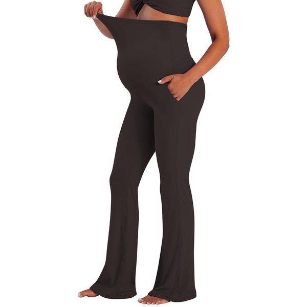Sunzel Sunzfly Maternity Flare Leggings with Pockets Over The Belly,