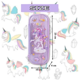 Ccomage 3D Unicorn Pencil Case Cute Pencil Pouch Large Capacity Waterproof Pen Bag School Supplies for Boys and Girls Durable Bag Back to School Gifts, Christmas Gifts(23 x 10 x 4cm)