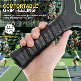 PINMEI Pickleball Grip Tape 3pcs Overgrip Pickleball Paddle Grip Tape with Raised Ridge Replacement Grip Wrap Accessory for Pickleball Paddle Handle (Black White and Grey)