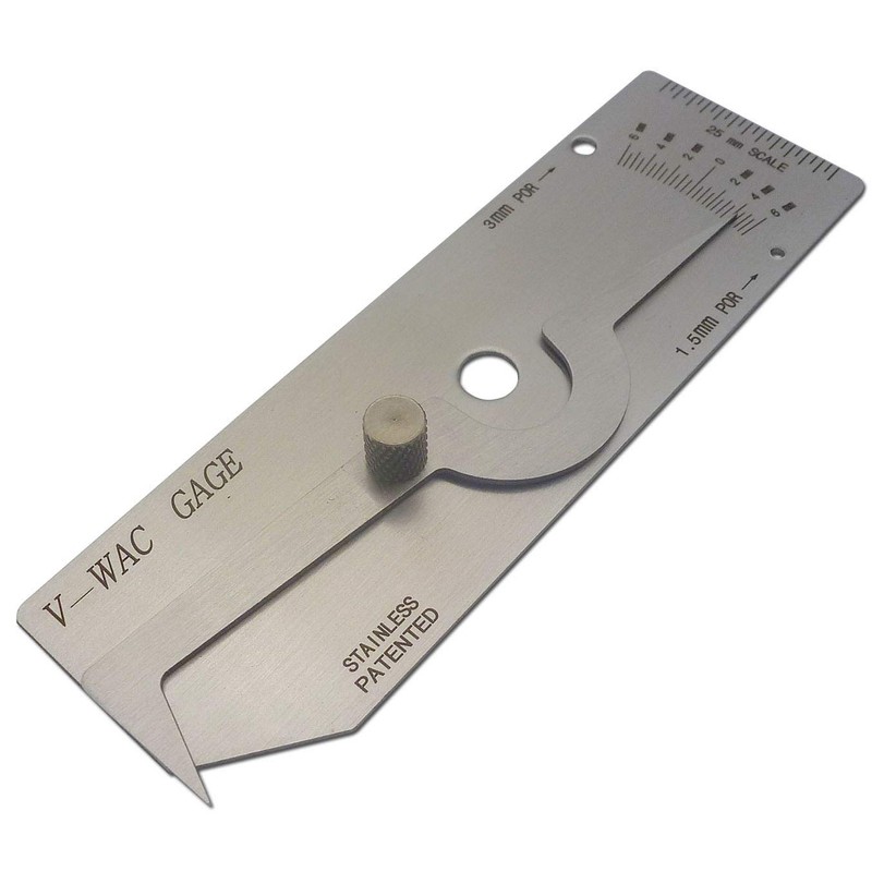 V-WAC Gauge - Medidor de soldadura individual de acero inoxidable
