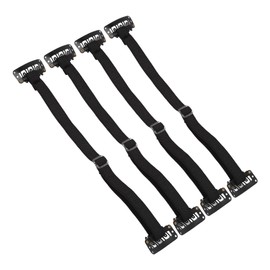 4PCS Face Lifting Band with Hairclip, Reusable Hairpin Facial Lifting Bands Invisible Facelift Patch Straps for Hair, Adjustable Elastic Instant Face Band (Black)