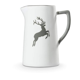 GMUNDNER KERAMIK Water Jug Capacity: 0.7 Litres Grey Deer Crockery Handmade in Austria
