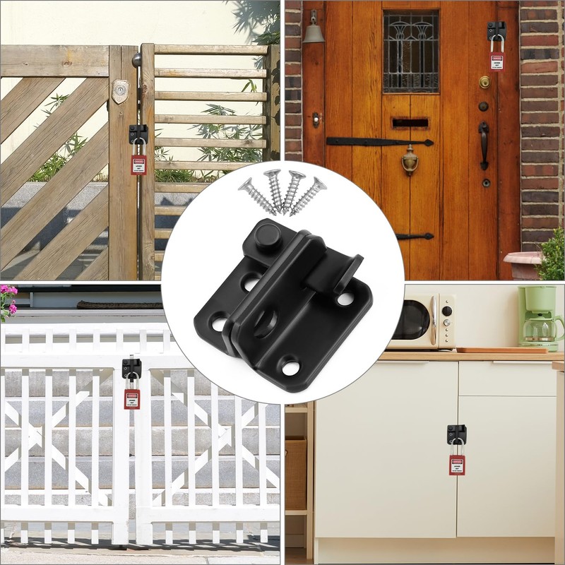 QWORK® Shed Lock, Stainless Steel Gate Latch, Left Open Bolt