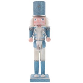 BESPORTBLE Wooden Nutcracker Puppet Statue Nutcracker Christmas Decoration: 12in Nutcracker Figurines Christmas Nutcracker Soldier Festive Glitter Nutcracker Wooden Nutcracker Figurine