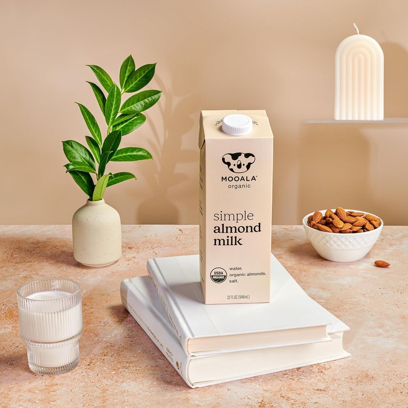 Mooala Organic Simple Almond Milk, 32oz - 3 Ingredient, Shelf