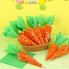 JANYUN 60 Set Clear Easter Carrot Cone Shaped Treat Bags