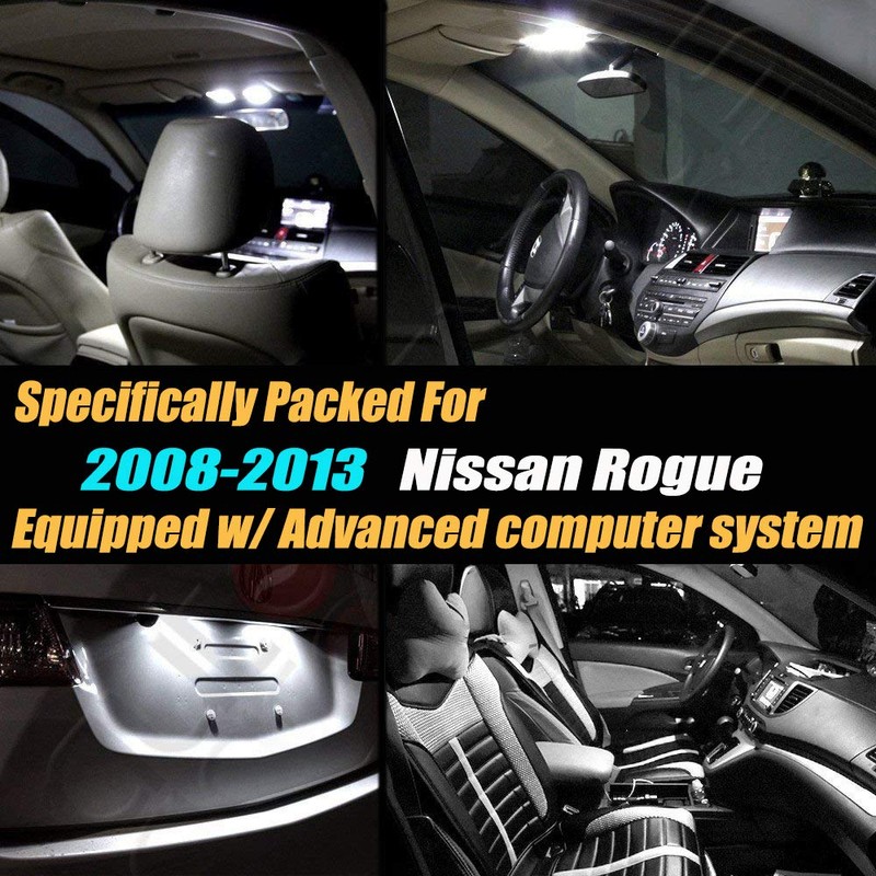 10Pc Canbus Error Free Super White 6000K Car Interior LED