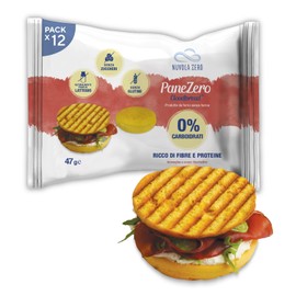 Nuvola Zero - Pane Zero Cloudbread Rolls Without Carbohydrates, Sugar Free, Lactose Free, Rich in Fibre and Proteins, Gluten Free, Pack of 12, Made in Italy