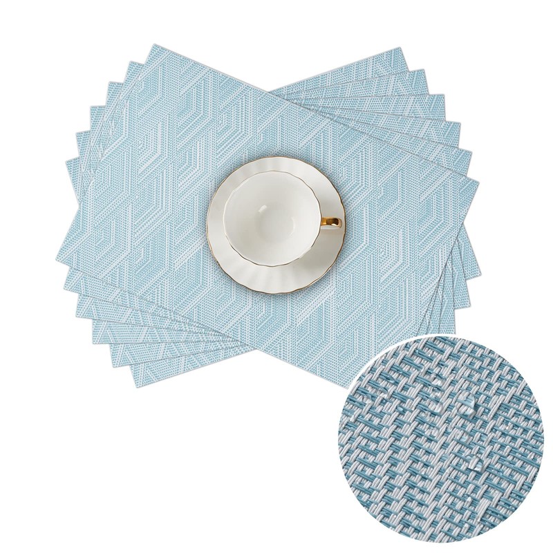 ASYOUWISH Set of 6 PVC Kitchen Table Place Mats, Non-Slip