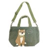 Mint In Walking Mini Tote Bag Canvas with Zipper Mameshiba