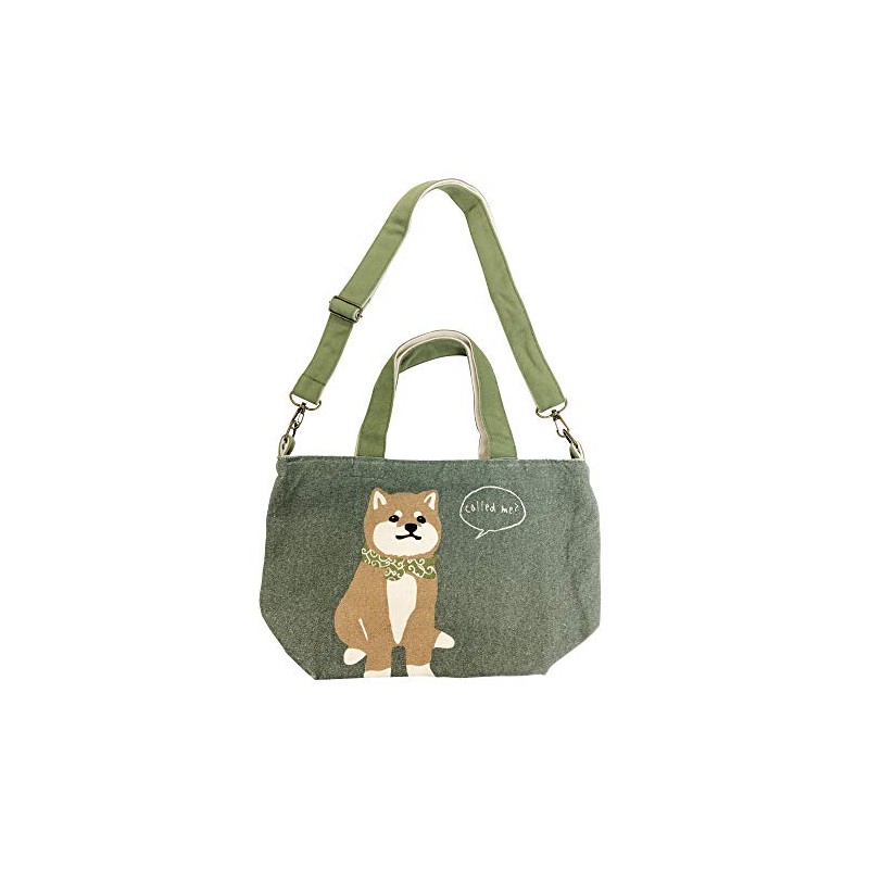 Mint In Walking Mini Tote Bag Canvas with Zipper Mameshiba